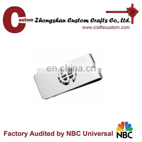 Custom 3D Logo Silver Money Clip Metal Money Clip Wholesale