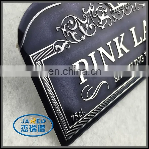 Cheap Customized Metal Crafts Aluminum Wine Label With Protective Film photo-2