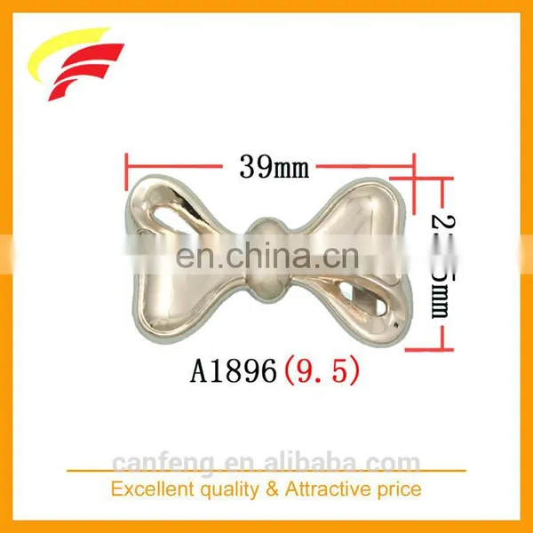 Zinc Alloy Metal Butterfly Knot Shape Press Clamp Belt Buckle With Custom Size photo-5