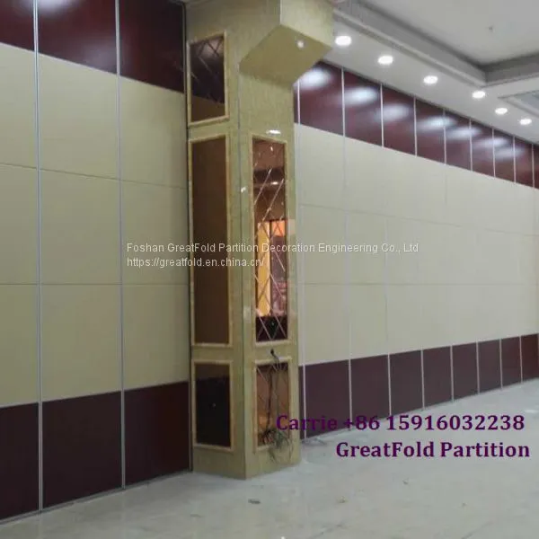 Modern Auditorium Hall Floor to Ceiling Soundproof Movable Partition Wall photo-3