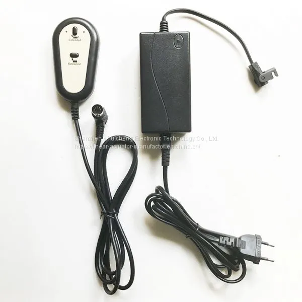 Electric Massage Bed DC Linear Actuator Motor 24V Remote Raise Lower Power Stand Assist Patient Lift Chair Low Volt Actuator Assembly Part Adapter