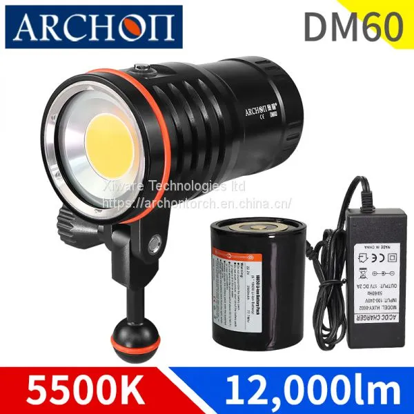 ARCHON WM66 Diving Video Light Underwater Video Flashlight 12000 Lumens Diving Torch COB Dive Lampp photo-4