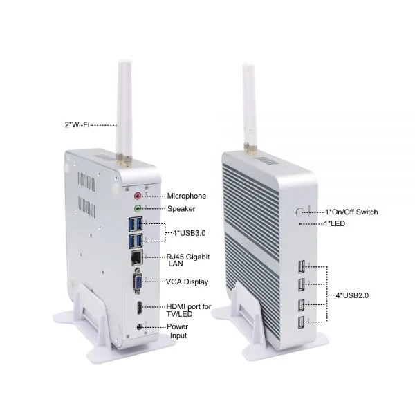 Eglobal Fanless Computer Freeshipping Mini PC Intel Core i3 7100U UHD Graphics 620 Support Max 16GB Memory Office Computer photo-4