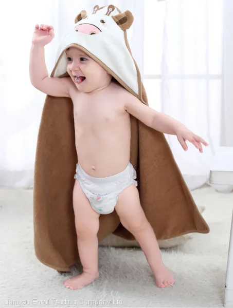Hooded Baby Bath Towel Cartoon Pattern photo-3