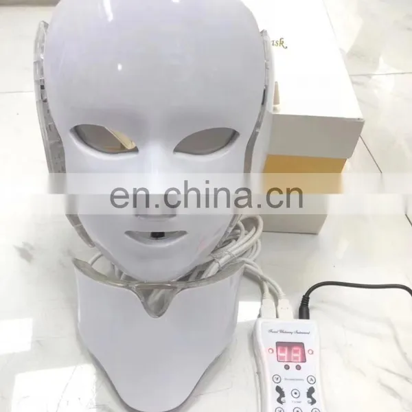 2020 FAIR Pro Korea 7 Color Led Photon Light Therapy Machine Led Face Facial Mask With Neck Device photo-4