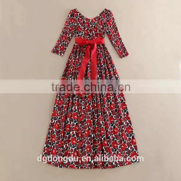 New Style Elegant Embroidered Dress Ladies Smart Casual Dress For Girls photo-3