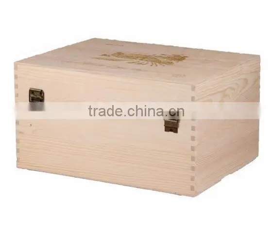 Handmade Natural Color 6 Bottles Wine Gift Box Wooden,wine Packaging Boxes photo-5