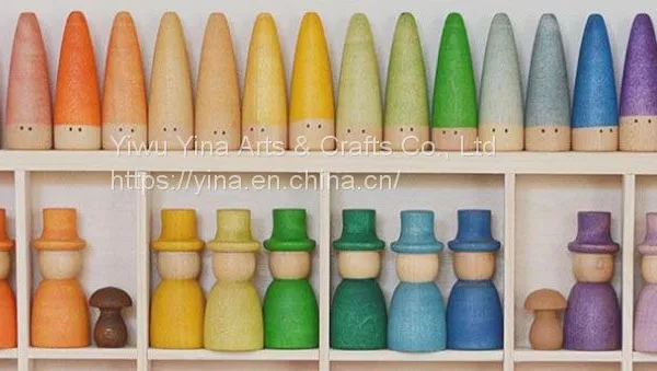 Mushrooms Honeycomb Droplets Tree Cones Mini Cones Blocks Toy DIY Wooden Rainbow Loose Parts photo-4