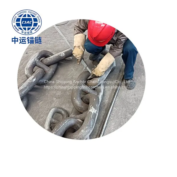 68mm Black Painted Floating Wind Power Platform Studless Link Anchor Chain