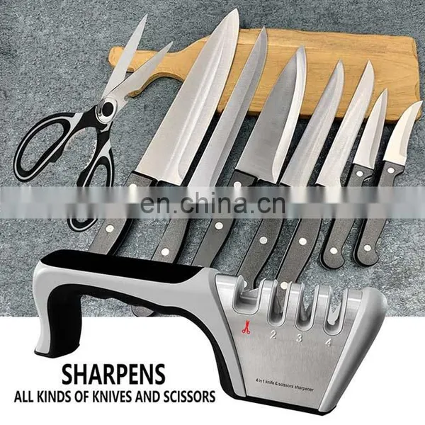 Wholesale High Quality Professional Manual 4 Stage Kitchen Knife Sharpener For Knife And Scissors photo-3