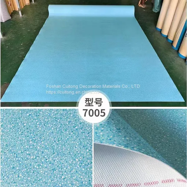 Project Department Office Plastic Floor Leather Exhibition Film Studio Coil PVC Stone Floor Leather Guangdong Wholesale photo-2