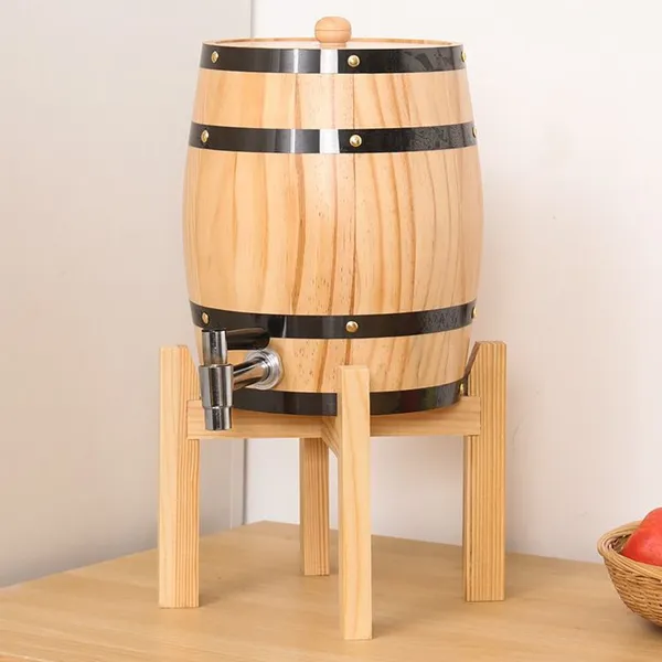 Wooden Wine Barrel Capacity 3 Liters, Customizable Size photo-2