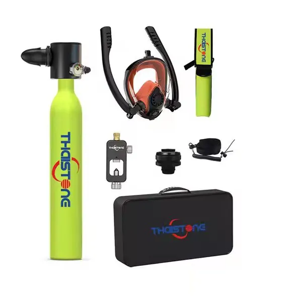 THAISTONE Lung Tank 0.5L Mini Scuba Diving Dive Air Tank With Snorkeling Mask Set photo-2
