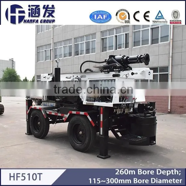 HF510T Trailer Type 260m Water Well Drilling Rig photo-2