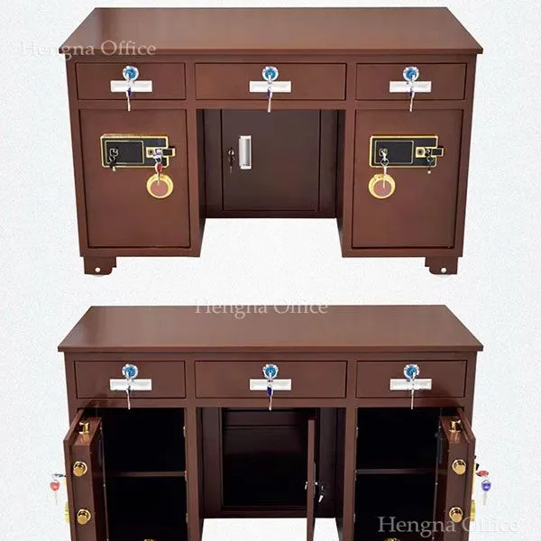 Secure Bank Office Desk With Electronic Password Locker for Financial Services; Durable Cold Rolled Steel for Commercial Use photo-4
