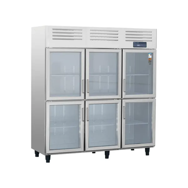 Beer Bar Fridge Display Glass Door Commercial Refrigerator Customizable European Style Upright Six Small Glass Door Chiller