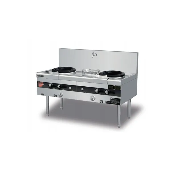 KuaiChu Double Burner & Single Warming Natural Gas Stove photo-3