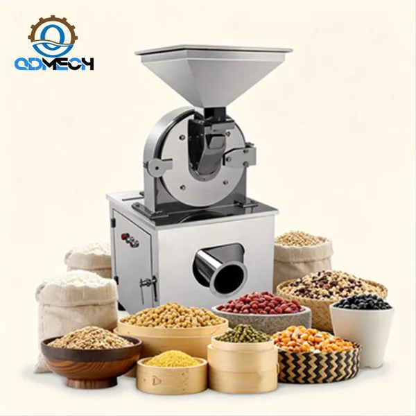 MO-Qdmdch Industrial Sugar Salt Grinder GW072 Machine Stainless Steel Universal Spice Herb Pulverizer High Capacity Hammer Mill