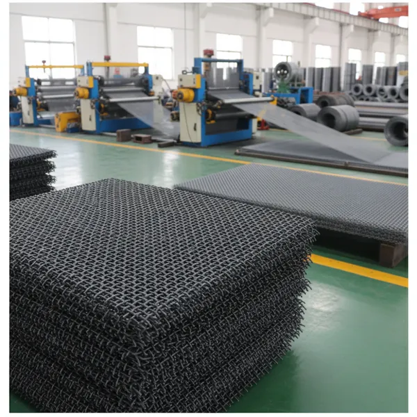 Wear-resistant Mining 65Mn Steel Screen Industrial Filter Mesh Plain Woven Metal Mesh Hooked Edge Screen Gold Ore Screening Mesh photo-4