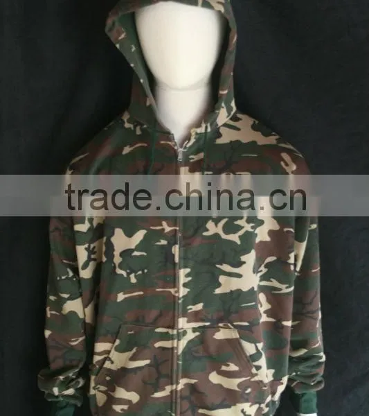 Camouflage HOODED Hunting Fishing Mens Hoodie photo-5