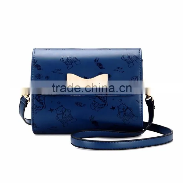 Lady Red Handbag Bowknot Shoulder Bag Women Bags Latest New Design 4 Color photo-2