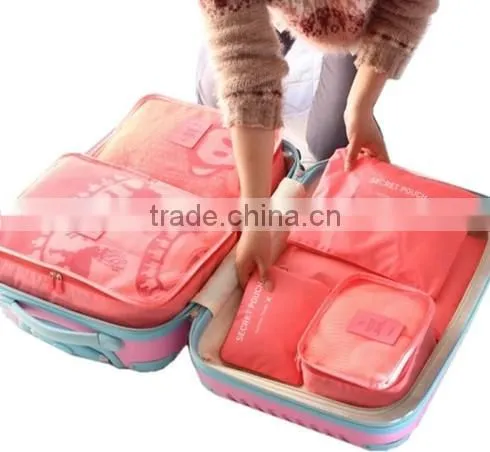 6Pcs/set Nylon Travel Bag Clothing Sorting Organize Bag Packing Cubes photo-2