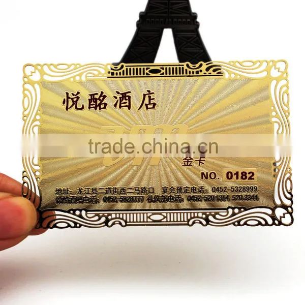 Custom Stainless Steel Gold Plated Egrave Metal Business Card photo-2