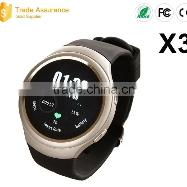 2016 X3 Sim Card Smart Watch 3g Round Smart Watch MTK 6572 Smart Watch Sim photo-5
