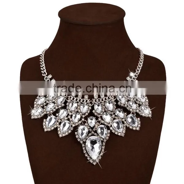 Splendid Womens Bib Statement Luxury Rhinestone Necklace For A Classic But Elegant Design photo-3