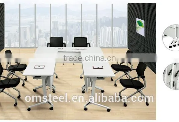 Office Furniture Steel Metal Folding Table for Training Meeting photo-3