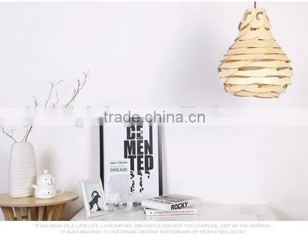 LED Pendant Light JK-8005B-30 Newest Wood Color Handmade Pendant Light for Children Room Decoration photo-2