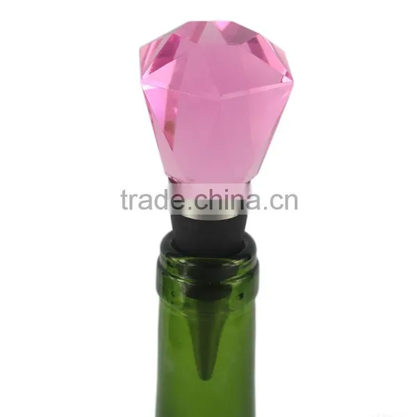 Diamond Cut Crystal Wine Bottle Stoppers photo-3