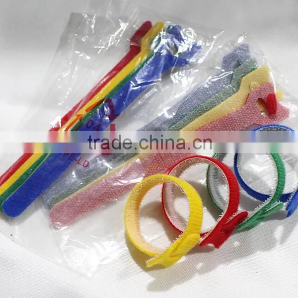 Colorful Customized Hook And Loop Tape Cable Ties Organiser Tidy Straps photo-6