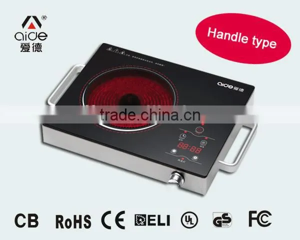 Handle Type! Stainless Steel Housing Knob Control and Touch 2000W A6819 Schott Cerane Hob