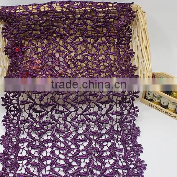 18.5cm Bulk Wide Embroidery Cotton Lace Trim,Color Lace Trim For Clothing photo-6