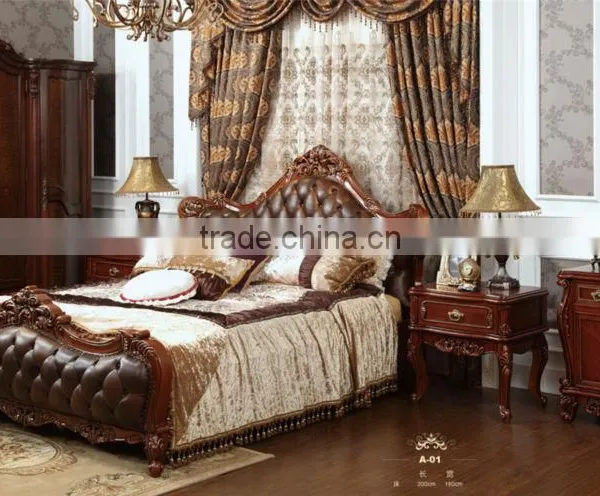 Bedroom Wooden Door Designs Leather Bed Living Room Furniture Design Tea Table photo-4