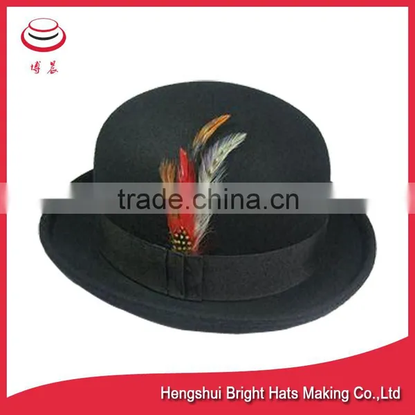 Brim Curling Felted Bowler Hat photo-3