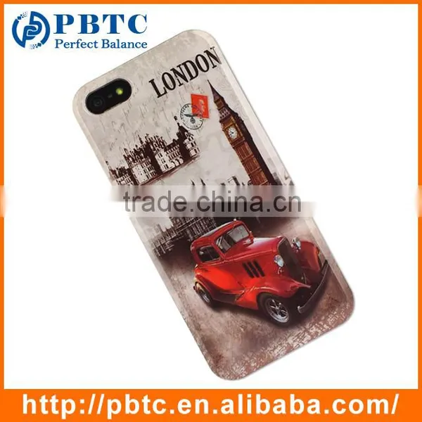 Set Screen Protector And Case For Iphone 5 , Hard Plastic Retro Style Cell Phone Sets photo-2