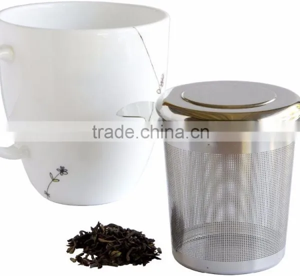 Single Cup Teavana Loose Leaf Green Tea Infuser 304 Stainless Steel Simple Modern Tea Infuser Tea Strainer With Lid photo-5