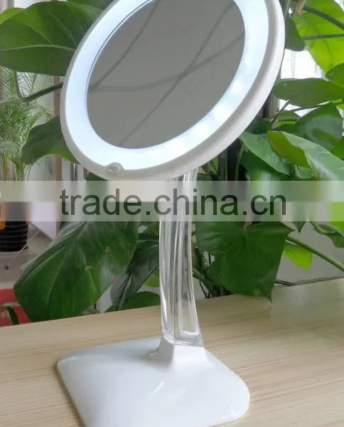 LED 7x Magnified Makeup Mirror with Cosmetic Organizer Base