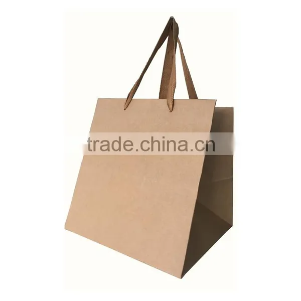 Eco-friendly Biodegradable Brown Kraft Paper Shopping Bag photo-5