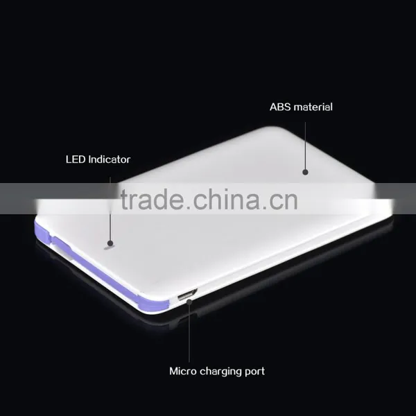 (High Performance) Credit Card Sized Power Bank Wallet Power Bank 2500mah Portable Power Bank photo-4