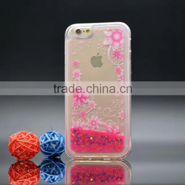 Mobile Phone Jelly TPU Case For Iphone 6 4.7",For Iphone 6 Case TPU Quicksand Liquid Glitter Case photo-3