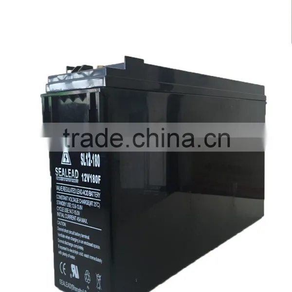 Low Price 12v 180ah Solar Battery for Railway Atation Front Terminal Battery photo-4