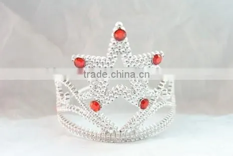 9cmx12cm LED Flashing Metallic Silver Star Plastic Tiaras and Crowns photo-2