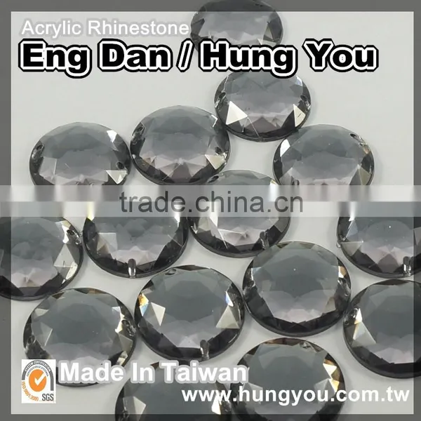Round Synthetic Gemstone Jewelry With 2 Holes photo-2