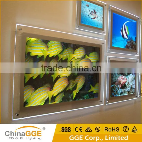 Slim Indoor Wall Hanging Backlit Crystal Advertising Light Box Window Display Real Estate Light Pockets photo-6