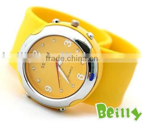 Fashion High Quality Silicone Slap Watch Interchangeable Bands or Dial Factory