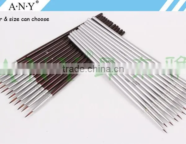 ANY Nail Art Beauty Design Wood Handle Cheap Nail Painting 12PCS Nail Brush Set photo-6