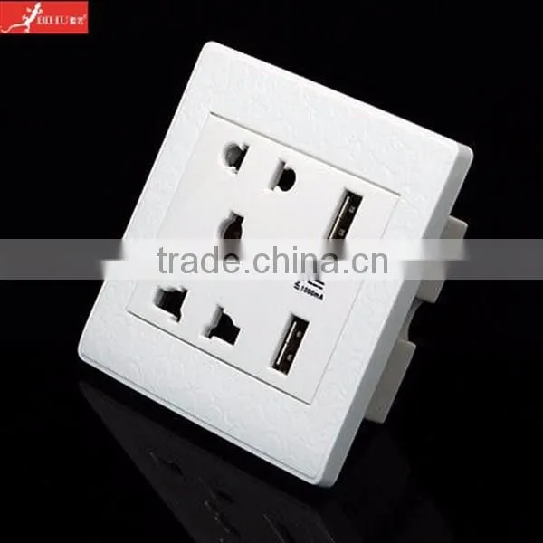 2.1A Dual USB Universal Wall Socket Usb Charger AC Power Receptacle Outlet Plate Panel Station photo-3